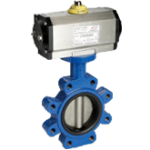 LUG Type butterfly valve with Pneumatic actuator