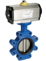 LUG Type butterfly valve with Pneumatic actuator